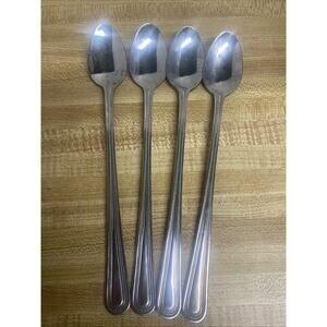 Sysco Winchester Stainless Flatware Ice Tea Spoons Set Of Four (4) 8.5”